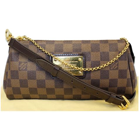 louis vuitton eva damier ebene brown canvas cross body bag|damier ebene leather handbags.